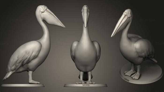 Animal figurines (Pelican, STKJ_1265) 3D models for cnc